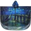 imageSaphiRose Unisex Rain Poncho Raincoat Hooded for Adults Women with PocketsVan Gogh Starry Night Over the Rhone