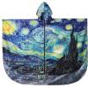 imageSaphiRose Unisex Rain Poncho Raincoat Hooded for Adults Women with PocketsVan Gogh the Starry Night