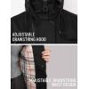 imageSaphiRose Womens Long Hooded Rain Jacket Outdoor Raincoat WindbreakerBlack