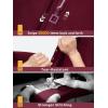 imageSaphiRose Womens Long Hooded Rain Jacket Outdoor Raincoat WindbreakerBurgundy