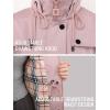 imageSaphiRose Womens Long Hooded Rain Jacket Outdoor Raincoat WindbreakerPink