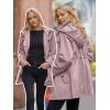 imageSaphiRose Womens Long Hooded Rain Jacket Outdoor Raincoat WindbreakerPink