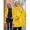imageSaphiRose Womens Long Hooded Rain Jacket Outdoor Raincoat WindbreakerYellow
