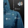 imageSaphiRose Womens Long Rain Jacket Waterproof Lightweight Hooded RaincoatDeepblue