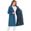 imageSaphiRose Womens Long Rain Jacket Waterproof Lightweight Hooded RaincoatDeepblue