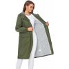 imageSaphiRose Womens Long Rain Jacket Waterproof Lightweight Hooded RaincoatGreen
