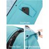 imageSaphiRose Womens Long Rain Jacket Waterproof Lightweight Hooded RaincoatLightblue