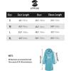 imageSaphiRose Womens Long Rain Jacket Waterproof Lightweight Hooded RaincoatLightblue