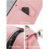 imageSaphiRose Womens Long Rain Jacket Waterproof Lightweight Hooded RaincoatLightpink
