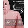 imageSaphiRose Womens Long Rain Jacket Waterproof Lightweight Hooded RaincoatLightpink