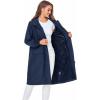 imageSaphiRose Womens Long Rain Jacket Waterproof Lightweight Hooded RaincoatNavy