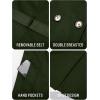 imageSaphiRose Womens WaterResistant Trench Coat DoubleBreasted Long Peacoat with Removable HoodArmy Green