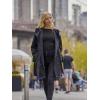 imageSaphiRose Womens WaterResistant Trench Coat DoubleBreasted Long Peacoat with Removable HoodBlack