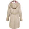 imageSaphiRose Womens WaterResistant Trench Coat DoubleBreasted Long Peacoat with Removable HoodKhaki