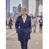 imageSaphiRose Womens WaterResistant Trench Coat DoubleBreasted Long Peacoat with Removable HoodNavy