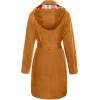 imageSaphiRose Womens WaterResistant Trench Coat DoubleBreasted Long Peacoat with Removable HoodTan