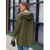 imageSaphiRose Womens Waterproof Rain Jacket Lightweight Raincoat Hooded Windbreaker Trench CoatArmy Green
