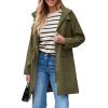 imageSaphiRose Womens Waterproof Rain Jacket Lightweight Raincoat Hooded Windbreaker Trench CoatArmy Green