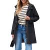 imageSaphiRose Womens Waterproof Rain Jacket Lightweight Raincoat Hooded Windbreaker Trench CoatBlack