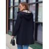 imageSaphiRose Womens Waterproof Rain Jacket Lightweight Raincoat Hooded Windbreaker Trench CoatNavy