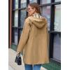 imageSaphiRose Womens Waterproof Rain Jacket Lightweight Raincoat Hooded Windbreaker Trench CoatTan