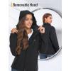 imageSaphiRose Womens Waterproof Rain jacket Lightweight Active Outdoor Raincoat with Removable HoodBlack