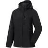 imageSaphiRose Womens Waterproof Rain jacket Lightweight Active Outdoor Raincoat with Removable HoodBlack