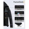 imageSaphiRose Womens Waterproof Rain jacket Lightweight Active Outdoor Raincoat with Removable HoodBlack