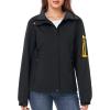 imageSaphiRose Womens Waterproof Rain jacket Lightweight Active Outdoor Raincoat with Removable HoodBlackyellow