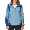 imageSaphiRose Womens Waterproof Rain jacket Lightweight Active Outdoor Raincoat with Removable HoodBlue