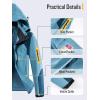 imageSaphiRose Womens Waterproof Rain jacket Lightweight Active Outdoor Raincoat with Removable HoodBlue