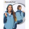 imageSaphiRose Womens Waterproof Rain jacket Lightweight Active Outdoor Raincoat with Removable HoodBlue
