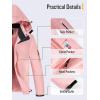 imageSaphiRose Womens Waterproof Rain jacket Lightweight Active Outdoor Raincoat with Removable HoodPink02