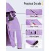 imageSaphiRose Womens Waterproof Rain jacket Lightweight Active Outdoor Raincoat with Removable HoodPure Purple