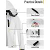 imageSaphiRose Womens Waterproof Rain jacket Lightweight Active Outdoor Raincoat with Removable HoodPure White