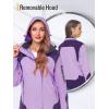 imageSaphiRose Womens Waterproof Rain jacket Lightweight Active Outdoor Raincoat with Removable HoodPurple
