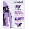 imageSaphiRose Womens Waterproof Rain jacket Lightweight Active Outdoor Raincoat with Removable HoodPurple