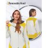 imageSaphiRose Womens Waterproof Rain jacket Lightweight Active Outdoor Raincoat with Removable HoodYellow
