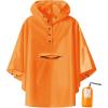 imageSaphiRose Lightweight Kids Rain Poncho Jacket Waterproof Outwear Rain CoatOrange