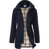 imageSaphiRose Womens Long Hooded Rain Jacket Outdoor Raincoat WindbreakerNavy Blue
