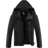 imageSaphiRose Womens Waterproof Rain jacket Lightweight Active Outdoor Raincoat with Removable HoodBlack