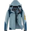imageSaphiRose Womens Waterproof Rain jacket Lightweight Active Outdoor Raincoat with Removable HoodBlue