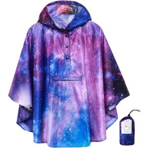 imageSaphiRose Lightweight Kids Rain Poncho Jacket Waterproof Outwear Rain CoatStarcamouflage