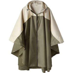 imageSaphiRose Unisex Rain Poncho Hooded Waterproof Raincoat for Adults WomenAbrownwhite