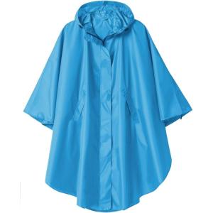 imageSaphiRose Unisex Rain Poncho Hooded Waterproof Raincoat for Adults WomenBdark Blue