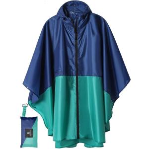 imageSaphiRose Unisex Rain Poncho Raincoat Hooded for Adults Women with PocketsGreenblue
