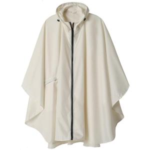 imageSaphiRose Unisex Rain Poncho Raincoat Hooded for Adults Women with PocketsWhite