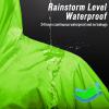 imageMens Long Hooded Safety Rain Jacket Waterproof Emergency Raincoat PonchoGreen