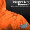 imageMens Long Hooded Safety Rain Jacket Waterproof Emergency Raincoat PonchoOrange