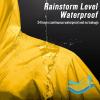 imageMens Long Hooded Safety Rain Jacket Waterproof Emergency Raincoat PonchoYellow